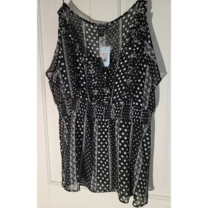 NWT Torrid Polka Dot Ruffled Tank Top